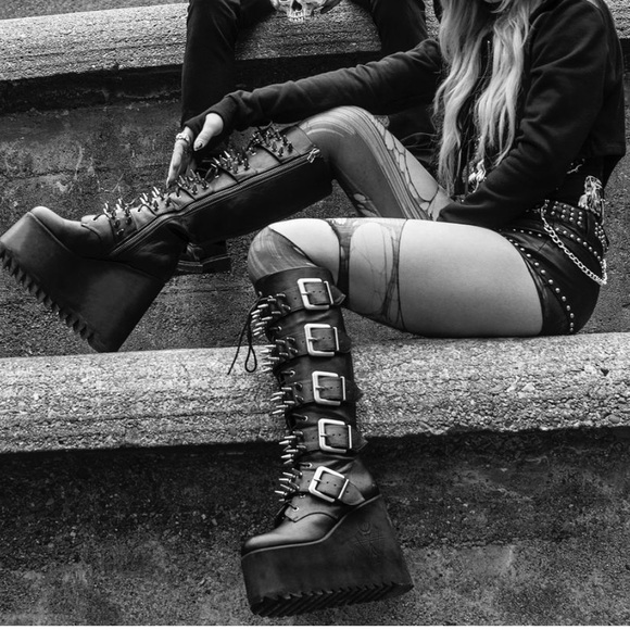 *NOT SELLING!! TRYING TO BUY* Appetite for Destruction Boots from Dolls Kill - Picture 1 of 3